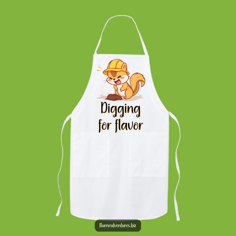 Funny Squirrel Construction Apron - Busy Worker Animal Kitchen Gift