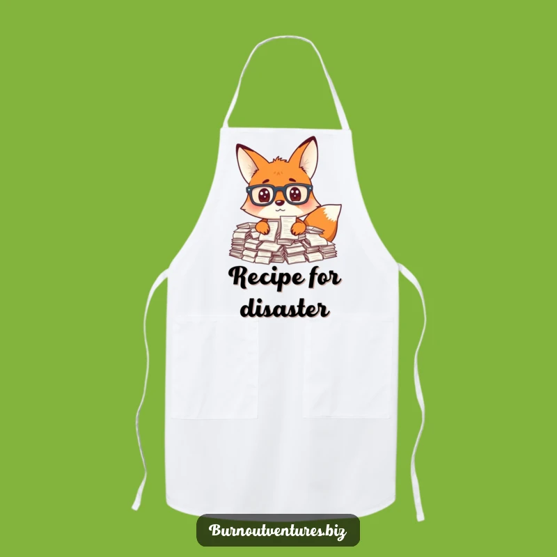 Funny Fox Apron: Hilarious Kitchen Gift for Receipt Wranglers