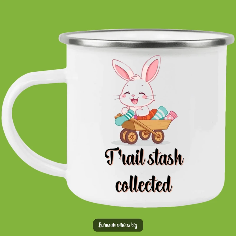 Funny Bunny Sock Camping Mug: Outdoor Adventures and Laundry Day Laughs