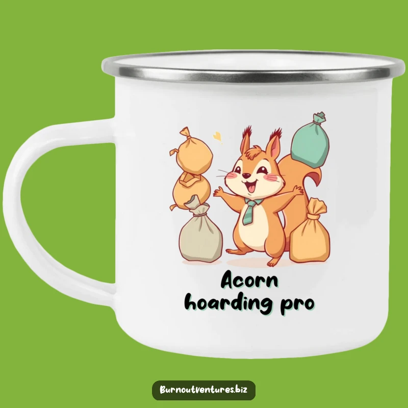 Funny Squirrel Camping Mug: Hilarious Outdoor Gift for Trail Mix Juggler