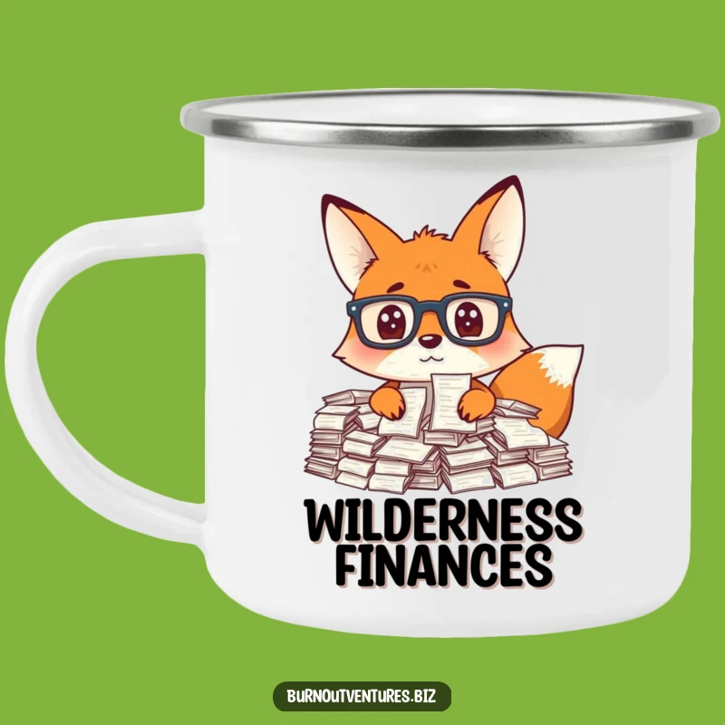 Funny Fox Camping Mug: Hilarious Eco-Gift for Outdoorsy Accountants