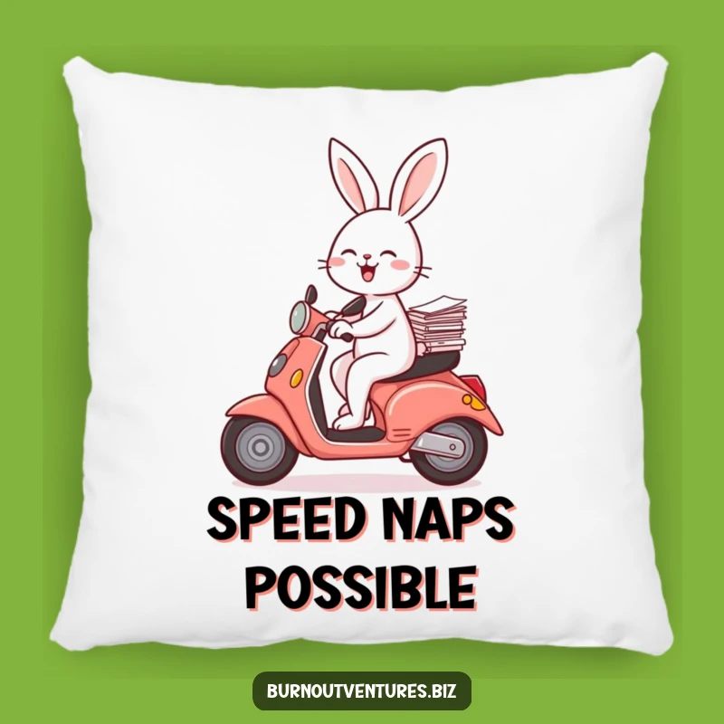 Funny Rabbit Pillow: Cozy Up with Hilarious Scooter Fun Gift