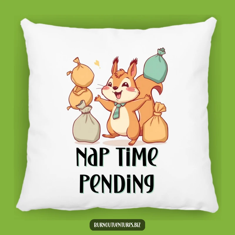 Funny Squirrel Pillow: Cozy Up with Hilarious Juggling Chaos Gift