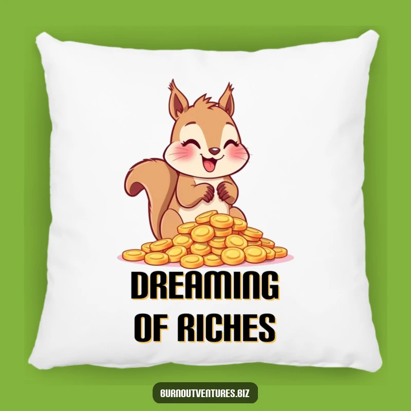 Funny Squirrel Token Pillow: Comfy Cushion for the Enthusiastic Collector