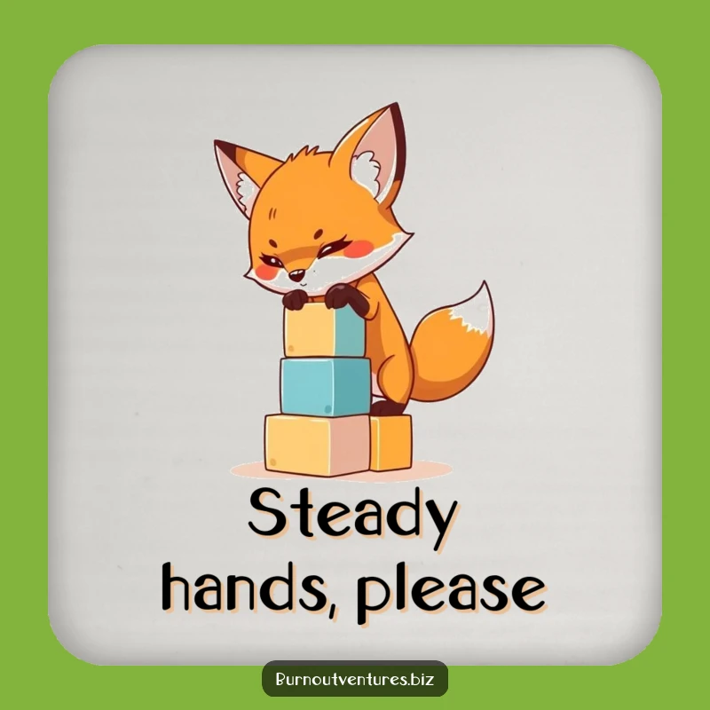 Funny Fox Balancing Drink Coaster: Protect Surfaces with Ambitious Charm