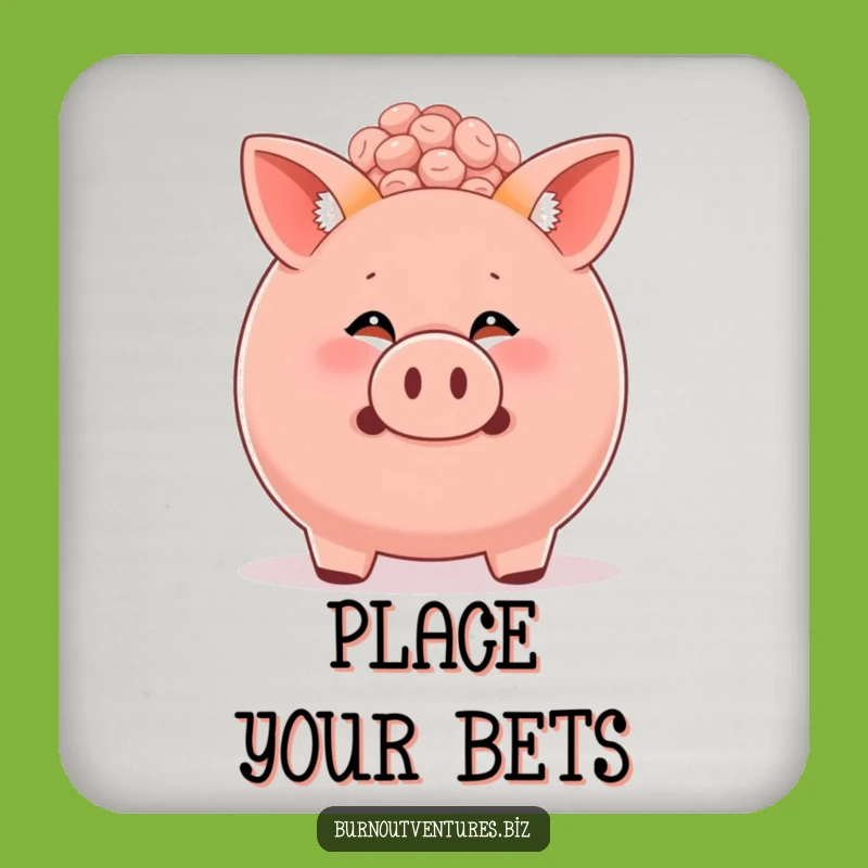 Funny Fox Cub Piggy Bank Coaster: Protect Surfaces with Hilarious Saver Charm