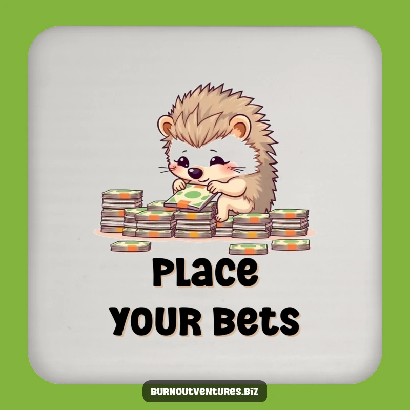 Funny Hedgehog Bills Coaster: Protect Surfaces with Determined Organizer Style