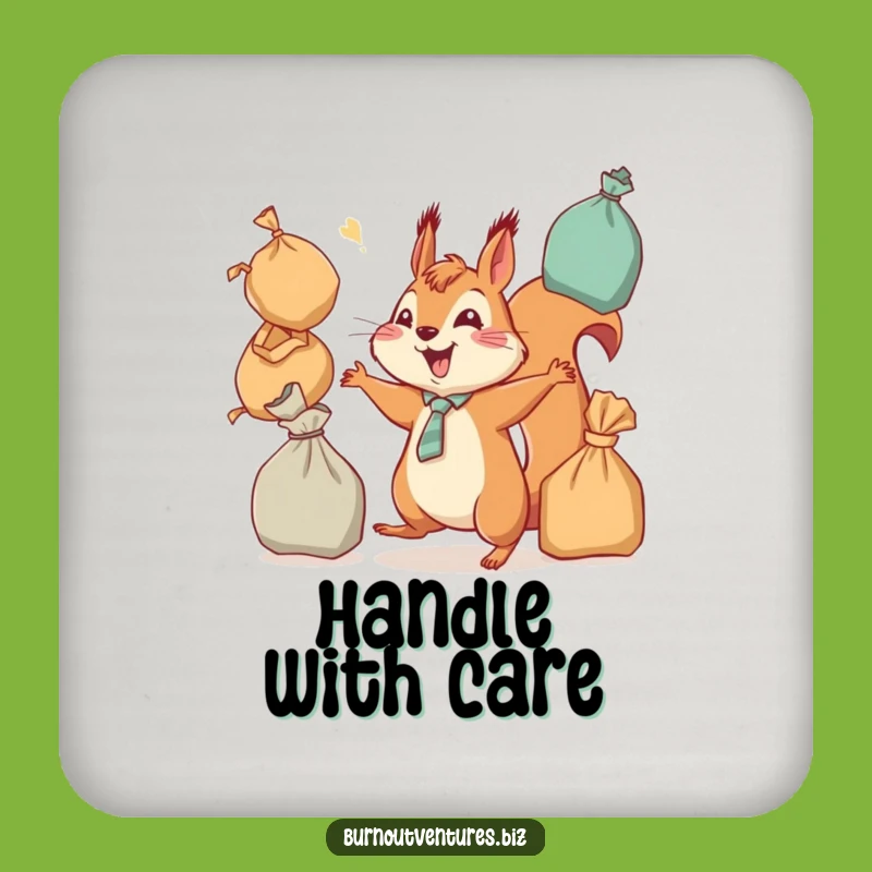 Funny Squirrel Coaster Set: Hilarious Gift to Protect Surfaces