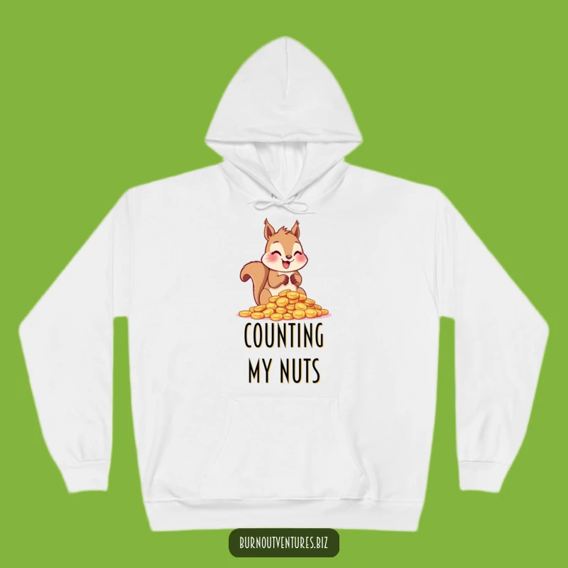 Funny Squirrel Token Charm Hoodie: Cozy and Enthusiastic Collector's Gift