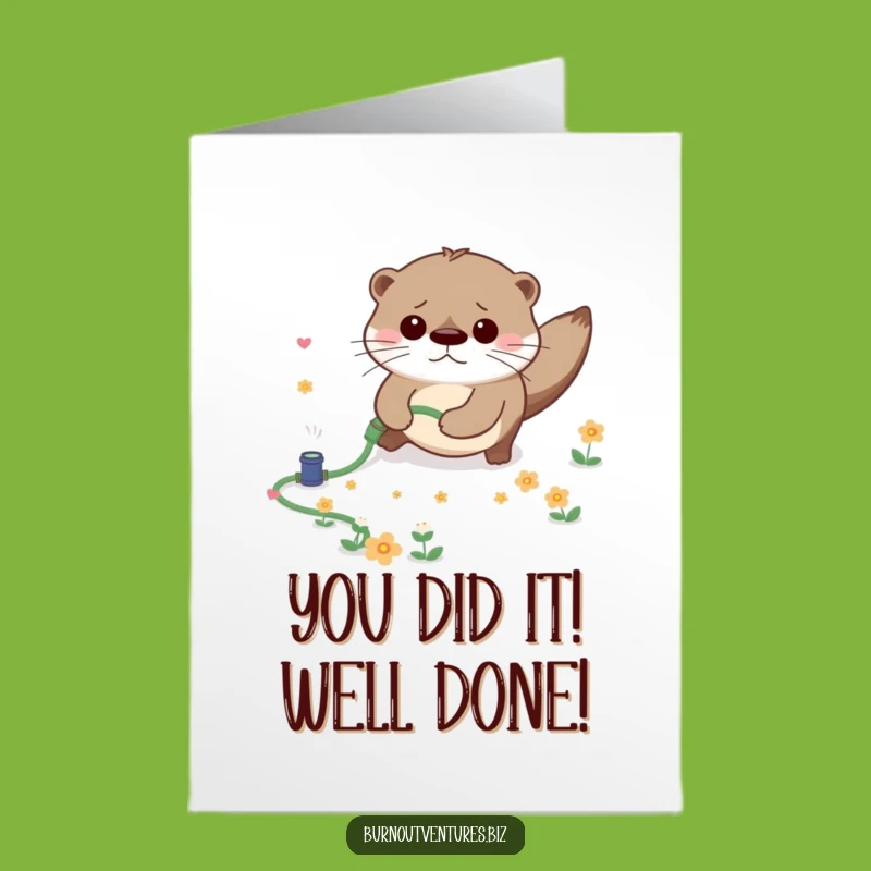 Free Printable Congratulations Otter Card - Funny Downloadable for Any Achievement