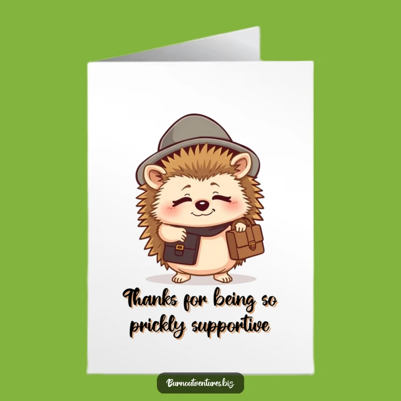Free Printable Thank You Card: Tired Hedgehog, Fun DIY Thanks!