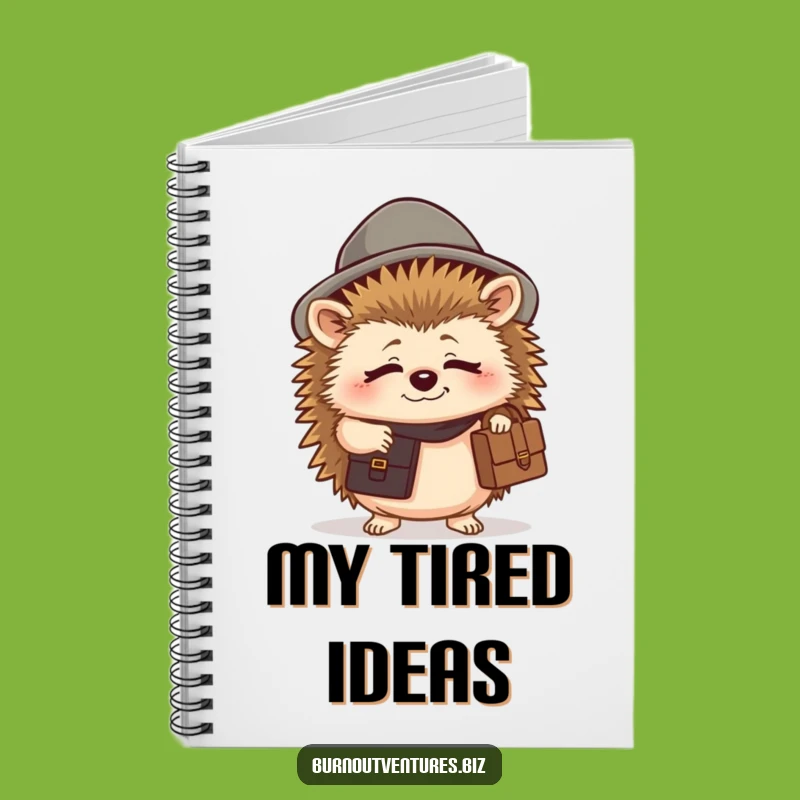 Funny Tired Hedgehog Notebook - For Weary Planners