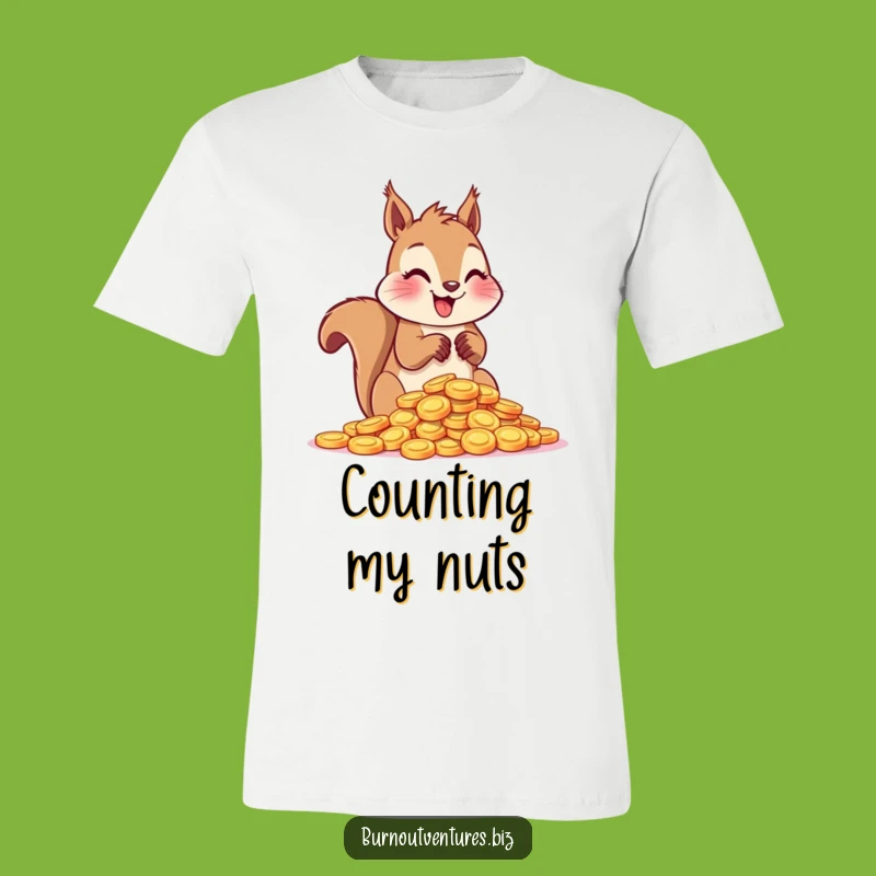 Funny Squirrel Token Fanatic T-Shirt: Enthusiastic Collector Tee Gift