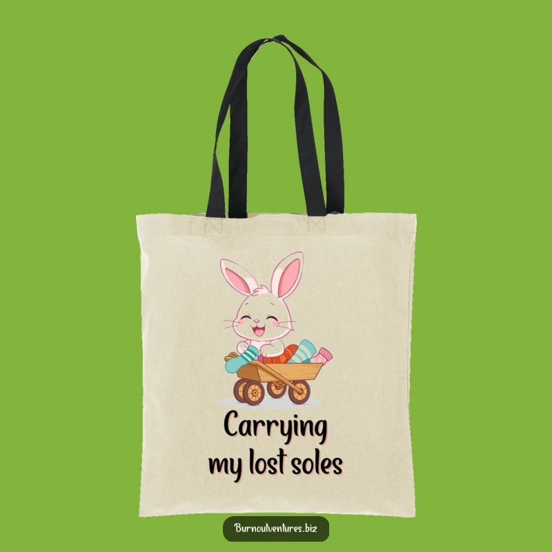 Funny Bunny Sock Tote Bag: Carry Your Laundry Laughs in Style