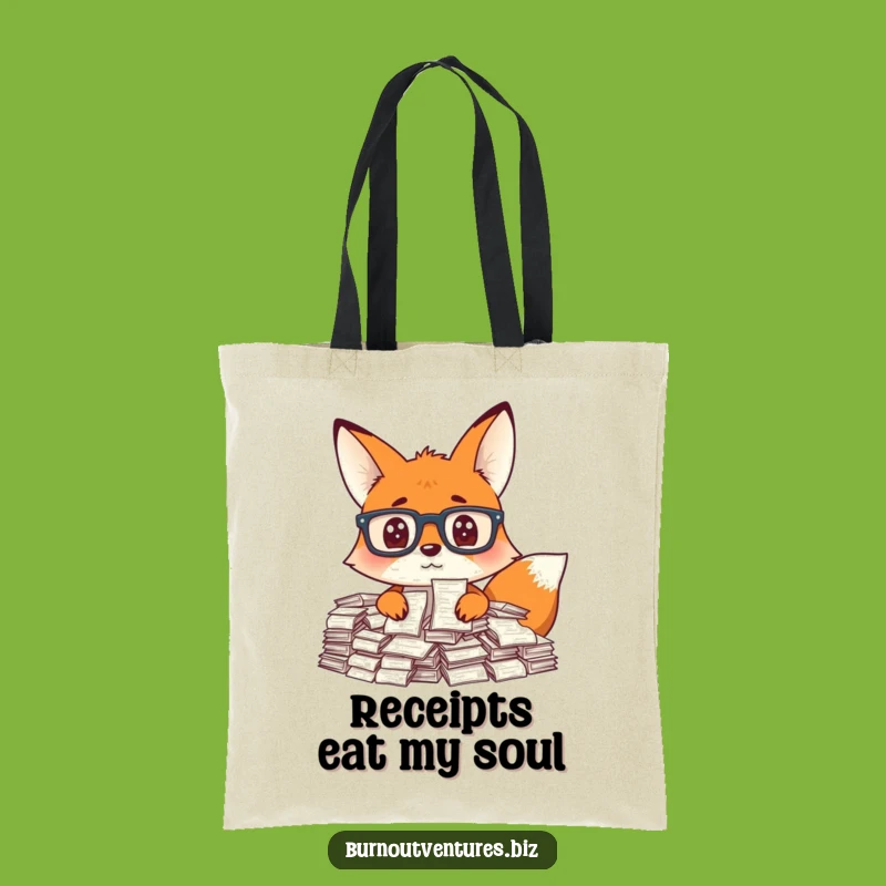 Funny Fox Tote Bag: Carry Your Receipts in Hilarious Style Gift