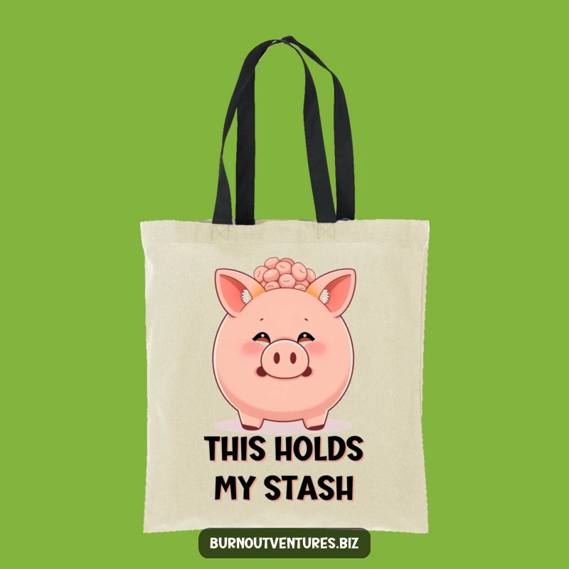 Funny Fox Cub Piggy Bank Tote Bag: Chic and Hilarious Saver Accessory Gift